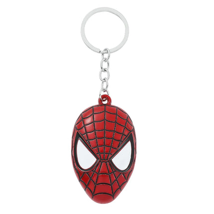 Marvel Spiderman Keychain Y2k Anime Avengers Alloy Spider Mask Keyrings Boys Men's Pendant Key Chain Jewelry Accessories Gift