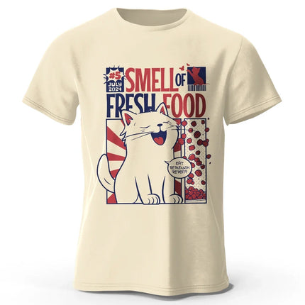 Men's Rabbit Printed T-Shirt 100% Organic Cotton Relaxed Fit Hand Painted Design Tee for Adults Quirky Fashion