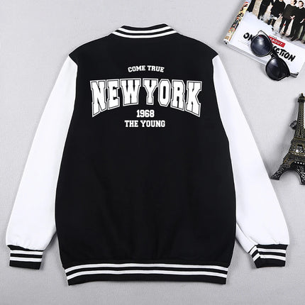 Come True New York 1968 The Young Man Baseball Uniforms Hip Hop Punk Style Jackets Casual S-5Xl High Street Clothing