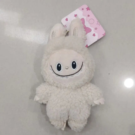 15CM Cute Labubu Plush Doll Keychain Toys Kawaii Macaroon Labubu Vinyl Face peluche Dolls Pendant Keychain Christmas  Kid Gift