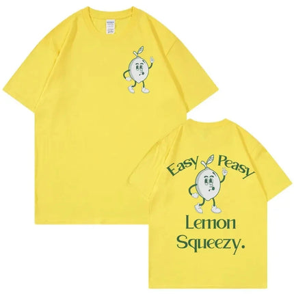 Easy Peasy Lemon Squeezy Women T-Shirt Unisex Funny Summer Pop Art T Shirts Ladys Aesthetic Vintage Clothing Tshirts Streetwear