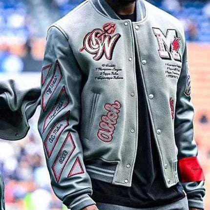 Fashion Embroidered Varsity Jacket Men Streetwear Bomber Jacket Baseball Coat Streetwear Men Clothing Oversized Coats