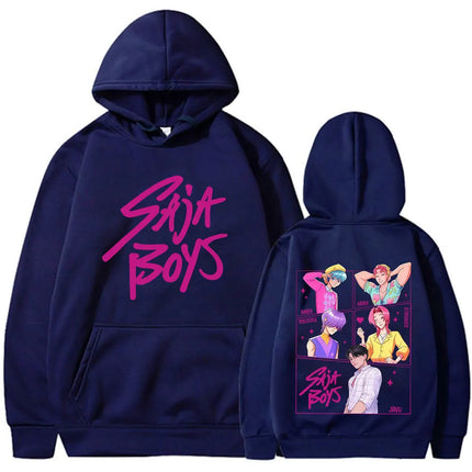 KPop Demon Hunters Movie Saja Boys Hoodies Men Women Fleece Warm Casual Hooded Sweatshirt Fashion Hip Hop Oversized Pullovers