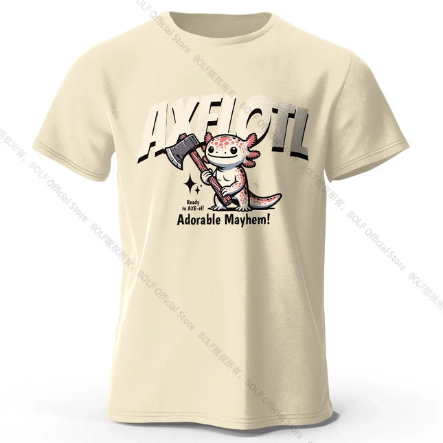 100% Cotton Playful Cartoon Animals Tee - Hand-drawn Adorable Creatures Design with Ultra Soft Fabric for Daily Casual