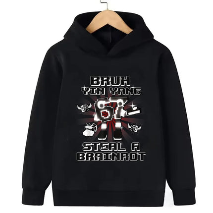 67 Six Seven Hoodies Clothing Italian Brainrot Sweatshirt Children Korean Tops Steal A BrainRot Cartoon Girls Boy Hooded Girls