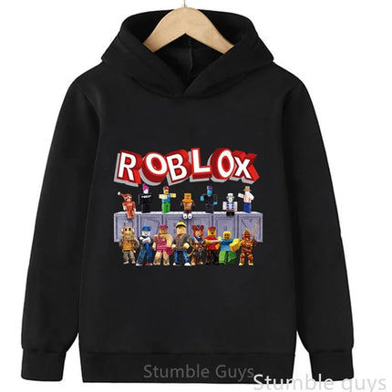 Kids Roblox Hoodie 3-12Y Autumn Sweatshirt 3D Game Print Boys Girls Fashion Casual Sportswear