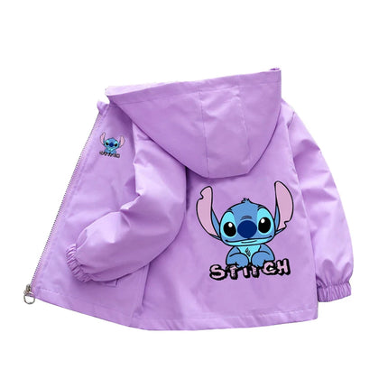 Kids labubu Clothes Autumn Baby Boys Girls Jacket Fashion Cartoon Stitch Print Outerwear for Kids Clothes Children Summer Coat