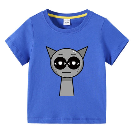 Summer Hot Sprunki Clothes Kids Game Incredibox Cotton T shirt Boys Short Sleeve Tee Toddler Girls Causal Tops Children Clothing