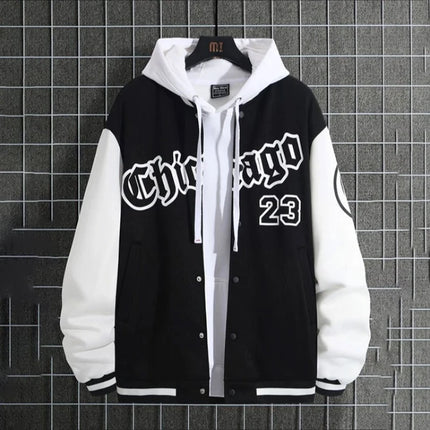 Men's Spring and Autumn Seasons Fashion Brand American Baseball Coat Loose Casual   Jackets for Men