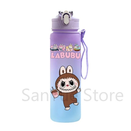 750Ml Cute Cartoon Printed Water Bottle Teenger Student Large Capacity Drinking Portable Outdoor Sport Water Cup Kid Gift