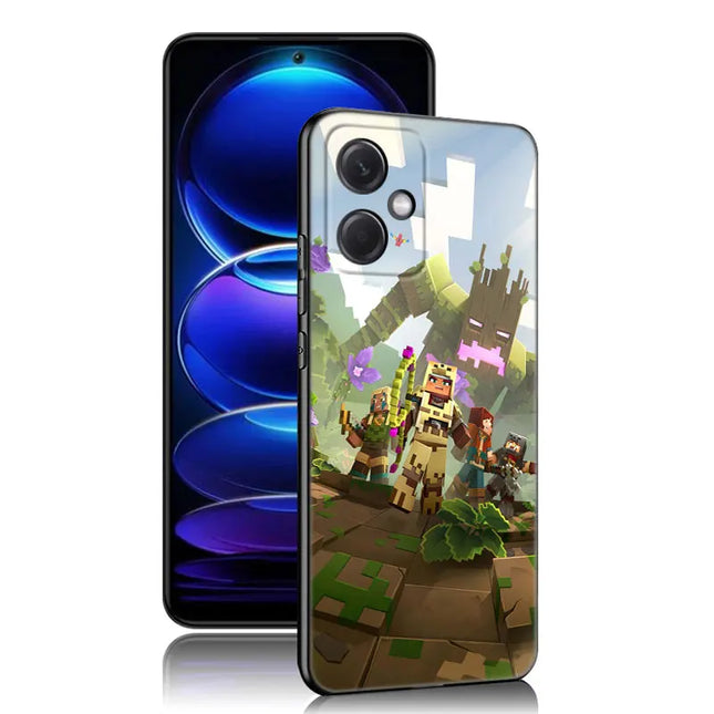 Hot My Mini World Game Black Silicone Phone Case For Xiaomi Redmi Note 10 11 11S 12 13 Pro 4G Plus 10S 12S 11T 5G