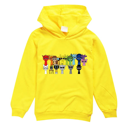 Incredibox Sprunki Hoodie for Kids Hoody Sweatshirts for Teen Boys Cartoon Coats for Girls, Casual Outerwear for Baby, Game, Hot