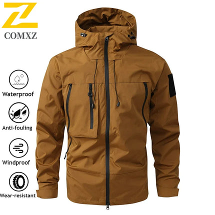 Gorpcore Hiking Jacket Male Motocross Clothing Mountain Camping Waterproof Coat Bicycle Outerwear Chaqueta Cortavientos Hombre