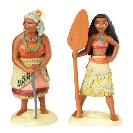 10pcs/set Cartoon Moana Princess Legend Vaiana Maui Chief Tui Tala Heihei Pua Action Figure Decor Toys for Kids Birthday Gift