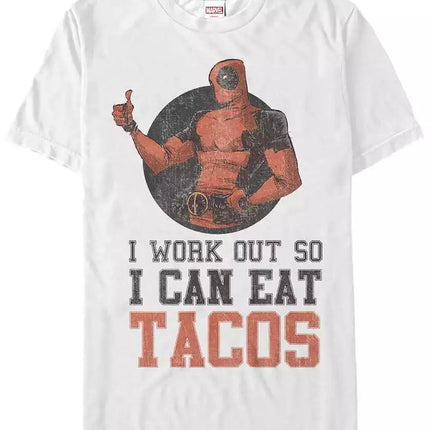 Fifth Sun | Marvel Men's Deadpool I Work Out Short Sleeve T-Shirt