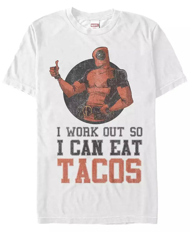 Fifth Sun | Marvel Men's Deadpool I Work Out Short Sleeve T-Shirt