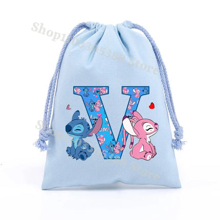 Disney Stitch Drawstring Bag Anime Fashion Jewelry Dust Bags Home Storage Pockets Portable Shopping Pouch Candy Gifts Handbag