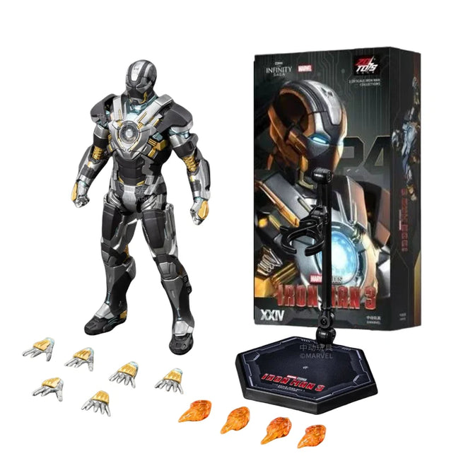 ZD Toys Iron Man MK35 Red Snapper Action Figure Iron Man Mk41 Mk47 Tank MK24 MK22 1/10 Scale Iron Man Collections Gift
