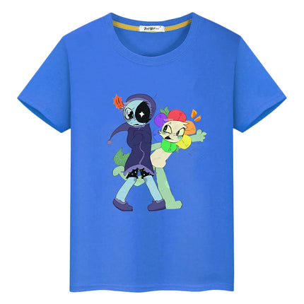 100%Cotton t shirt for kids boy 10year Dandys World print anime Short Tees Cartoon Tops pride tshirt y2k one piece girls clothes