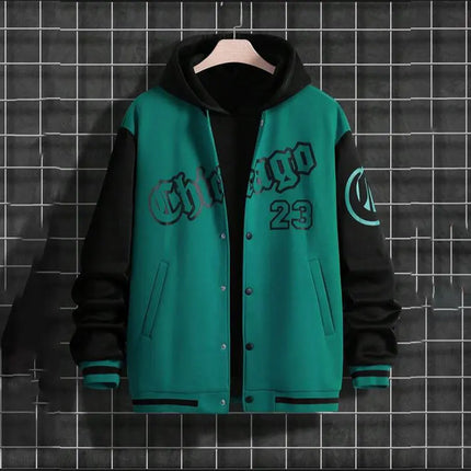 Men's Spring and Autumn Seasons Fashion Brand American Baseball Coat Loose Casual   Jackets for Men