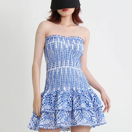 TWOTWINSTYLE Colorblock Temperament Dresses For Women