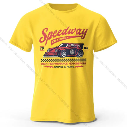 Formula Racing Art T-Shirt 100% Premium Cotton Performance Fit Hand Drawn Speed Graphic Tee for Racing Fans
