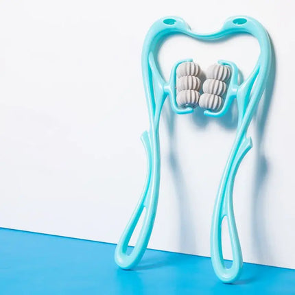 Cervical Massager Clip Neck Massage Artifact Six Wheel Neck Kneading Massager Manual Multifunctional Home Use Fatigue Relief