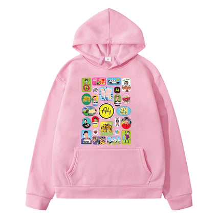 Merch A4 Lamb anime hoodie Autumn Sweatshirt y2k sudadera Влад a4 Бумага with hood Jacket boy Fleece pullover kids clothes girls