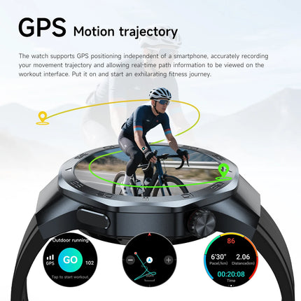 Fanwear New Watch GT5 Pro Smart Watch Men HD AMOLED Sapphire Screen GPS Tracker BT Call Health Waterproof Smartwatch Heart Rate