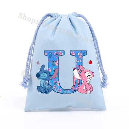 Disney Stitch Drawstring Bag Anime Fashion Jewelry Dust Bags Home Storage Pockets Portable Shopping Pouch Candy Gifts Handbag