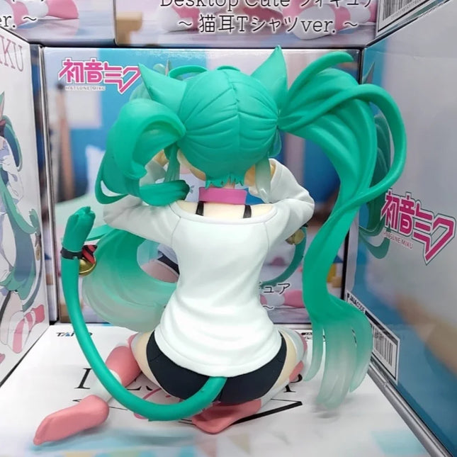 TAITO Original Vocaloid Hatsune Miku Cat Ear Design Pvc Action Figure Anime Peripheral Collectable Model Decorative Ornamen Toy