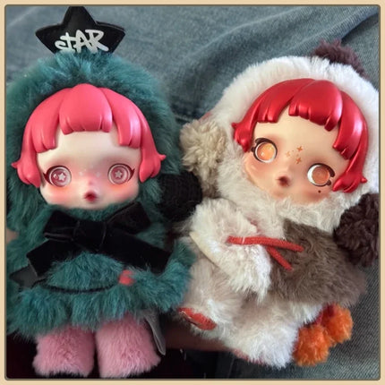 Genuine SKULLPANDA Winter Music Series Blind Box Pendant Plush Doll Mystery Box Toys Cute Action Figure Pendent Ornament Gift