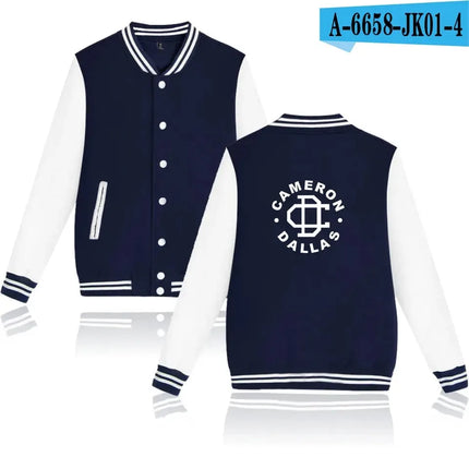 Dallas 94 printed fashion hip hop style men's women baseball jacket sport casual long sleeve hoodies sweatshirt jackets