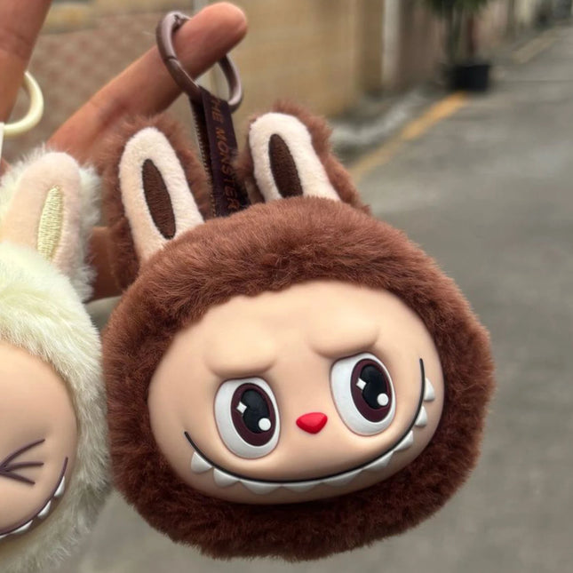 Cute Labubu Second-Generation Small Head Model Plush Keychain Bag Pendant Kawaii Doll Soft Plush Decoration Pendant Toy Gifts