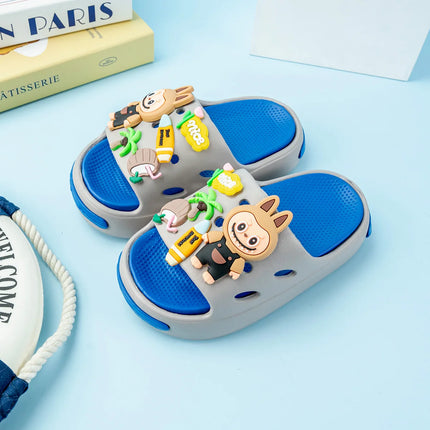 New Popular Cartoon Coconut Versatile Eva Slippers for Boys and Girls, Fashionable Double Soft-Soled Non-Slip Sandals 831