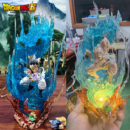 Dragon Ball 28cm Figure Gogeta Anime Figures Super Saiyan Vegeta Action Figurine Ls Pvc Gk Statue Model Doll Collection Gift Toy