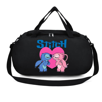 Disney Stitch Luggage Travel Bags for Men Women Cartoon Anime Large Capacity Portable Messenger Bag Bodybuilding Yoga Handbags