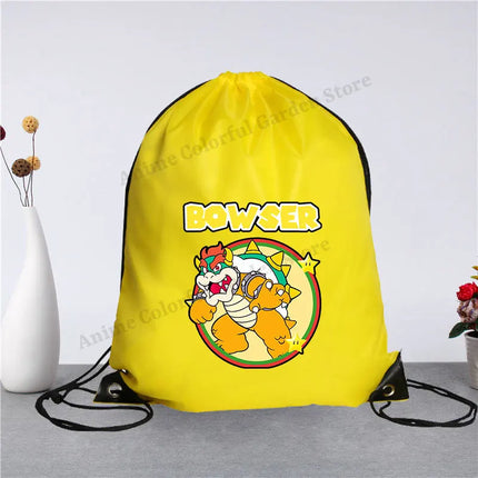 Super Mario Drawstring Bag for Men Women Anime Cartoon Portable Shopping Bags Fashion Simple Handbag Fitness Yoga Storage Pouch