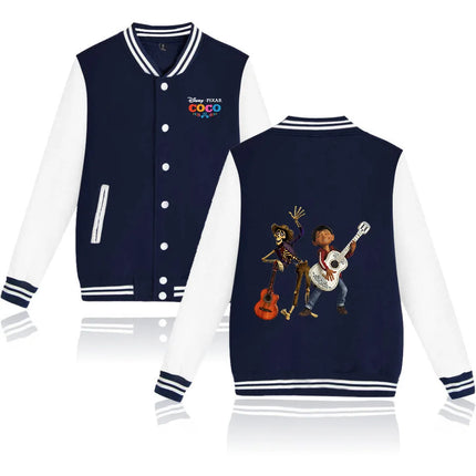 Coco Baseball Jacket Men Women Hip Hop Harajuku Jackets Streetwear Kids Boys Girls Loose College Coats