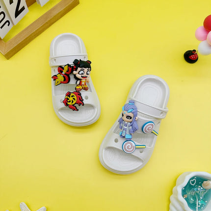 Fashion Popular Cartoon Nezha Bing Slippers New Flats Bottom Boys and Girls Non-Slip Soft Bottom Sandals 811
