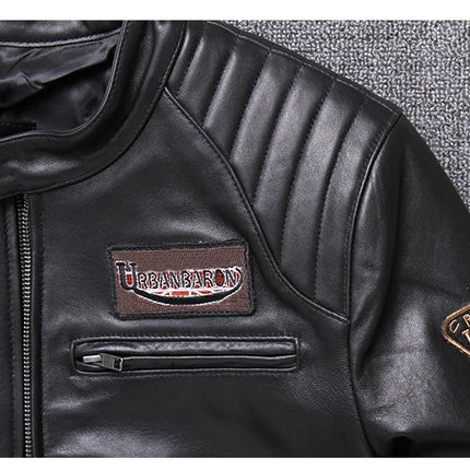 Sheepskin 100% Real Coat Men Autumn Winter Clothes Men's Leather Jacket 2023 Streetwear Moto Bliker Genuine Leathers 680