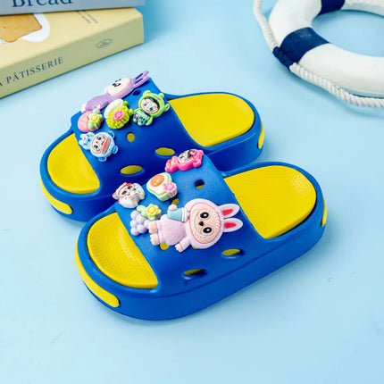 Popular  Labubu  Fruit Versatile  Eva Slippers Fashionable Double Soft-Soled Non-Slip Sandals