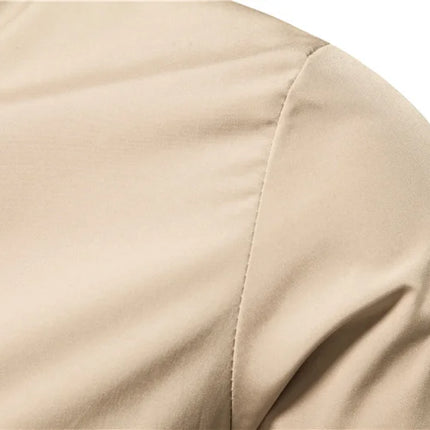 Fashion Men's Jackets Windbreaker Coats Spring and Autumn Thermal Bomber Jackets Multi-pockets Stand Collar Motorcycle Jackets