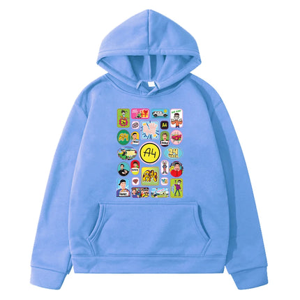 Merch A4 Lamb anime hoodie Autumn Sweatshirt y2k sudadera Влад a4 Бумага with hood Jacket boy Fleece pullover kids clothes girls