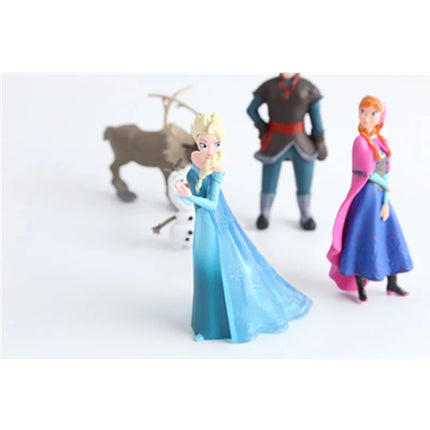 Disney Frozen 5pcs/Lot Anna Elsa Kristoff Sven Olaf PVC Action Figures Model Dolls Collection Birthday Gift Kids Toys