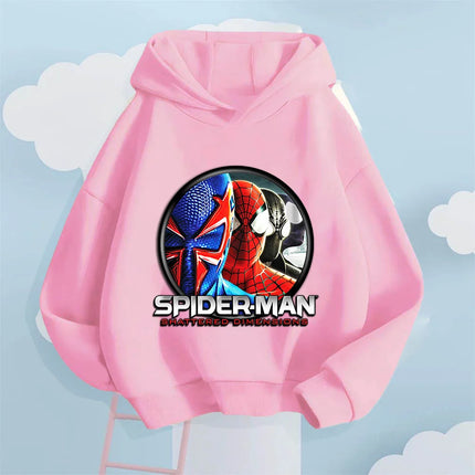 Marvel Kids Hooded Sweatshirt with Spider-Man  Print, Autumn/Winter  Casual and Versatile Long-Sleeved Top for Boys and Girls