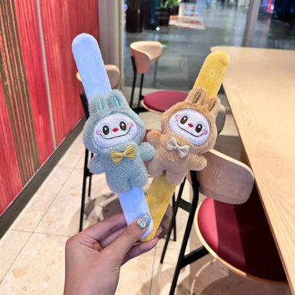labubu Cute Plush Pop Ring Bracelet Cartoon Labubu Doll Girlfriend Couple Bracelet Creative Gift for Women