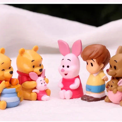 10pcs/set Cartoon Winnie The Pooh Action Figure Toy Pooh Bear Tigger Eeyore Piglet Action Figure Dolls Toy Gifts For Kids
