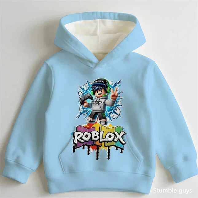 Kids Spring Autumn Roblox Hoodie 3-14 Years Boys Clothes Girls 3D Wear