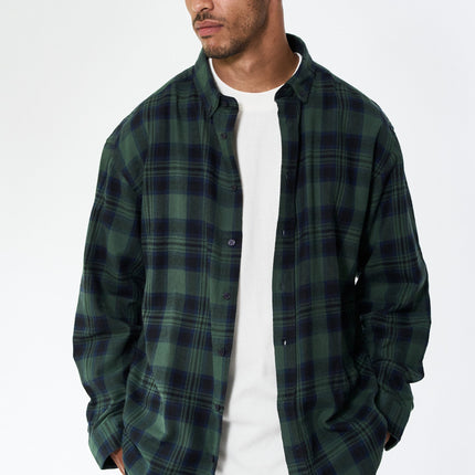 Shirt flanel Check - Mallard Green